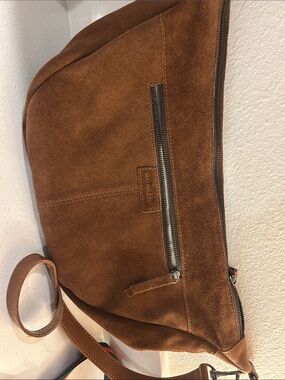 Suede Crossbody Bag in Brown - Classic Everyday Carry